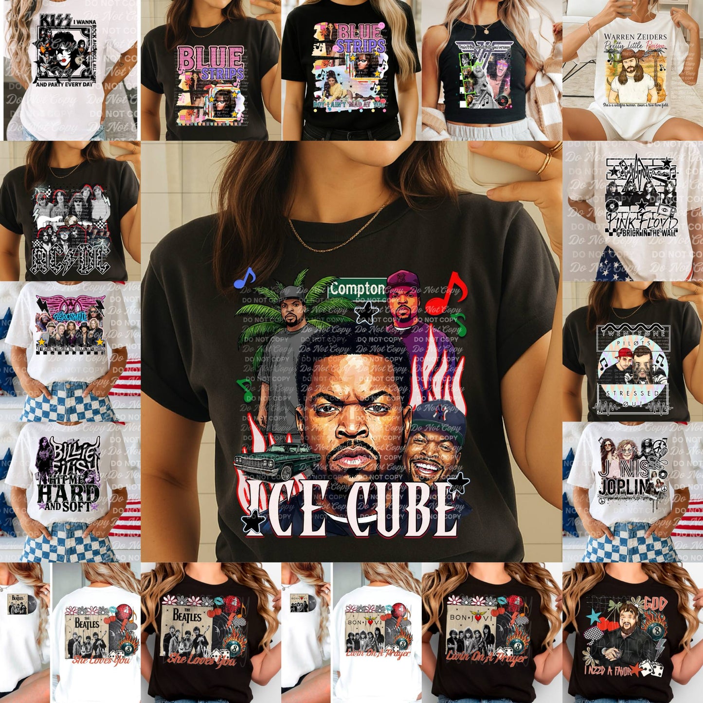 Bands & Singers Collab Bundle | 25 PNGs + Bonus Graphics | BeeUTiFullYou x Four Designs Co