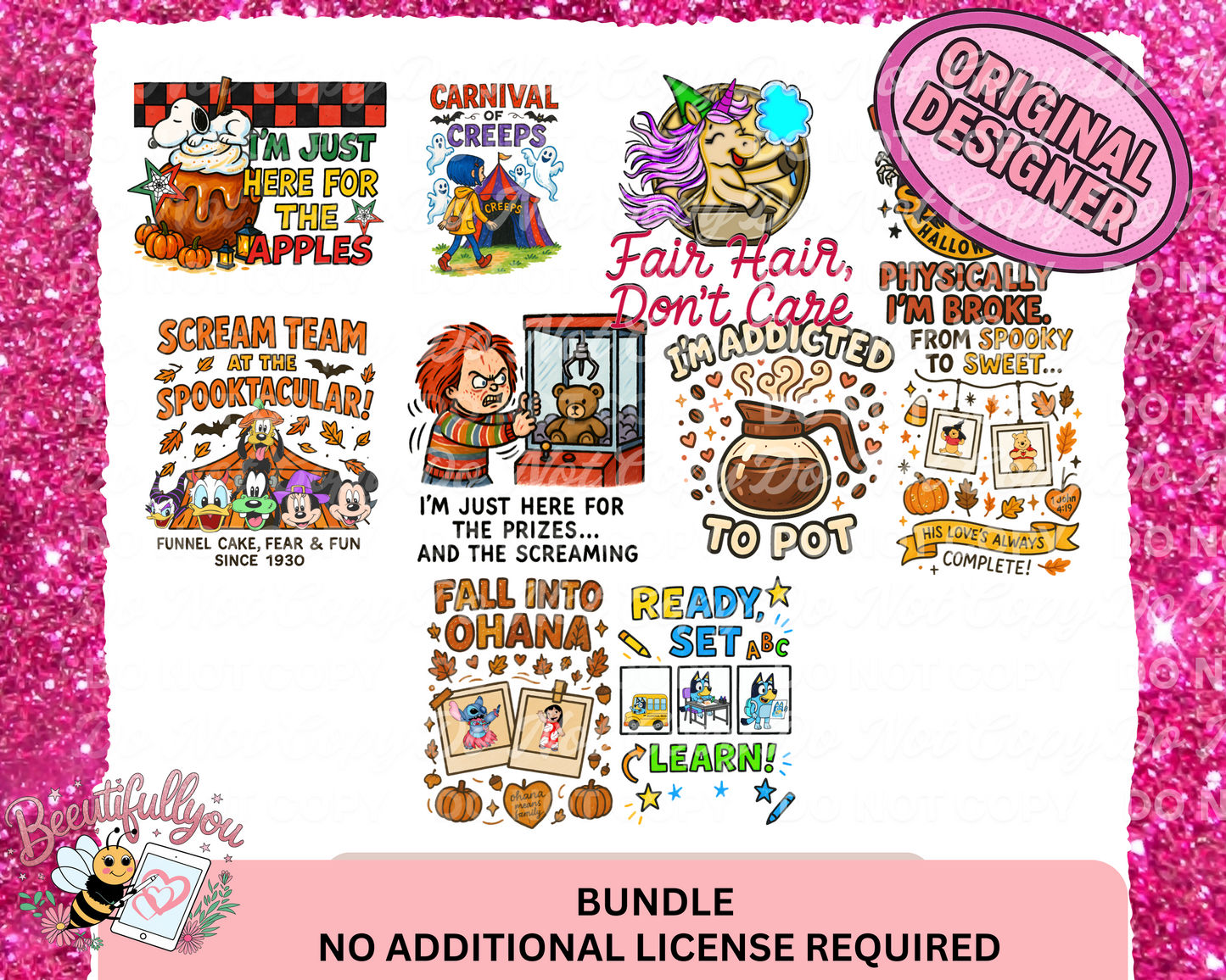 Spooky & Sweet Fall Character Design Bundle | 10 PNG Downloads