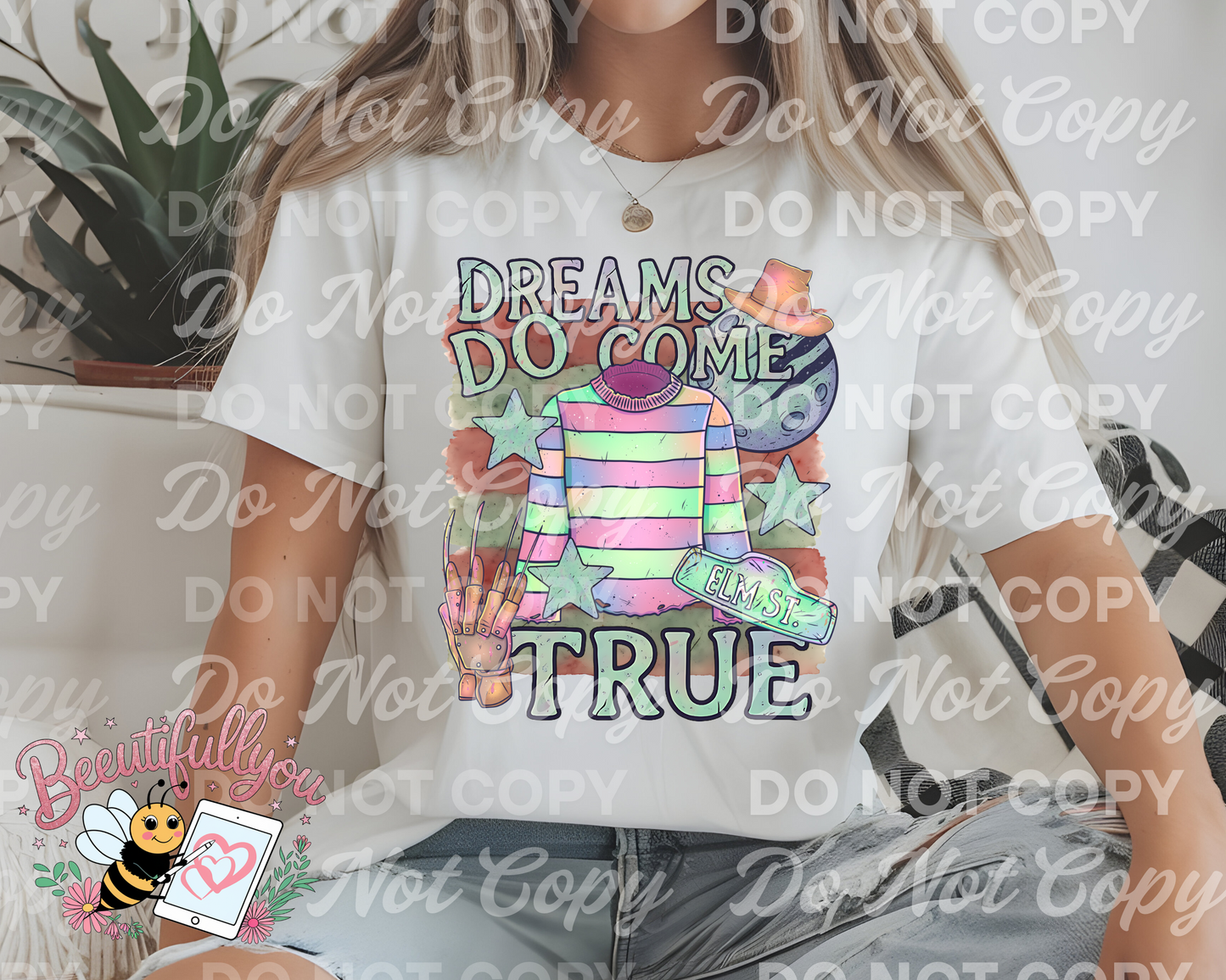 Dreams Do Come True PNG | Horror Street Pastel Rainbow PNG| Freddy-Inspired Digital Design for Sublimation