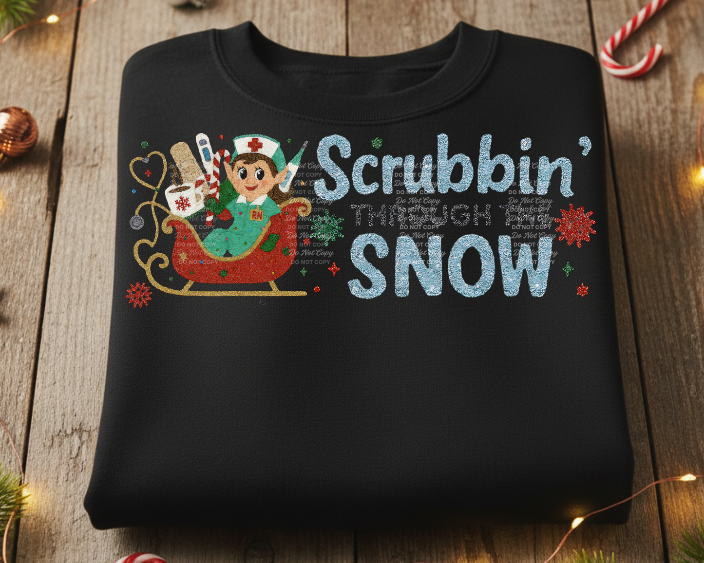 Christmas Nurse Elf PNG Bundle | 6 Holiday Nurse Designs