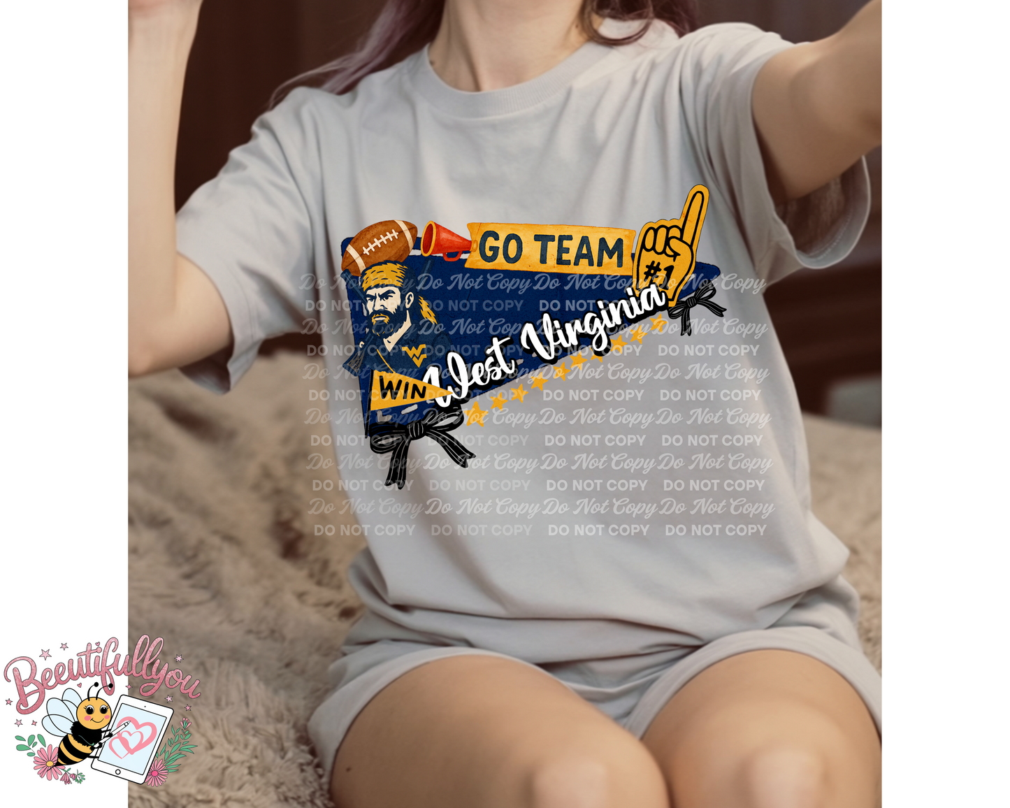West Virginia Mountaineers Pennant Football PNG – Digital Download