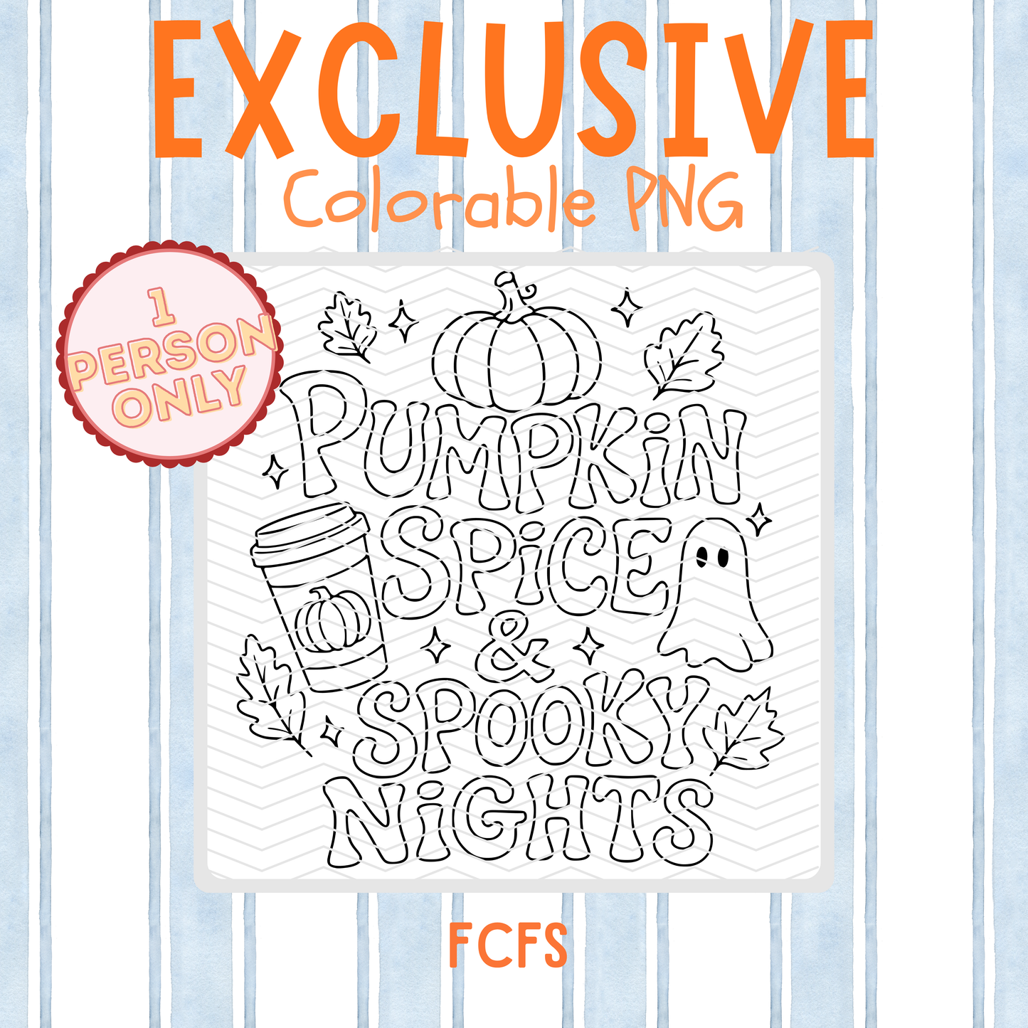 Exclusive Pumpkin Spice & Spooky Nights Colorable PNG