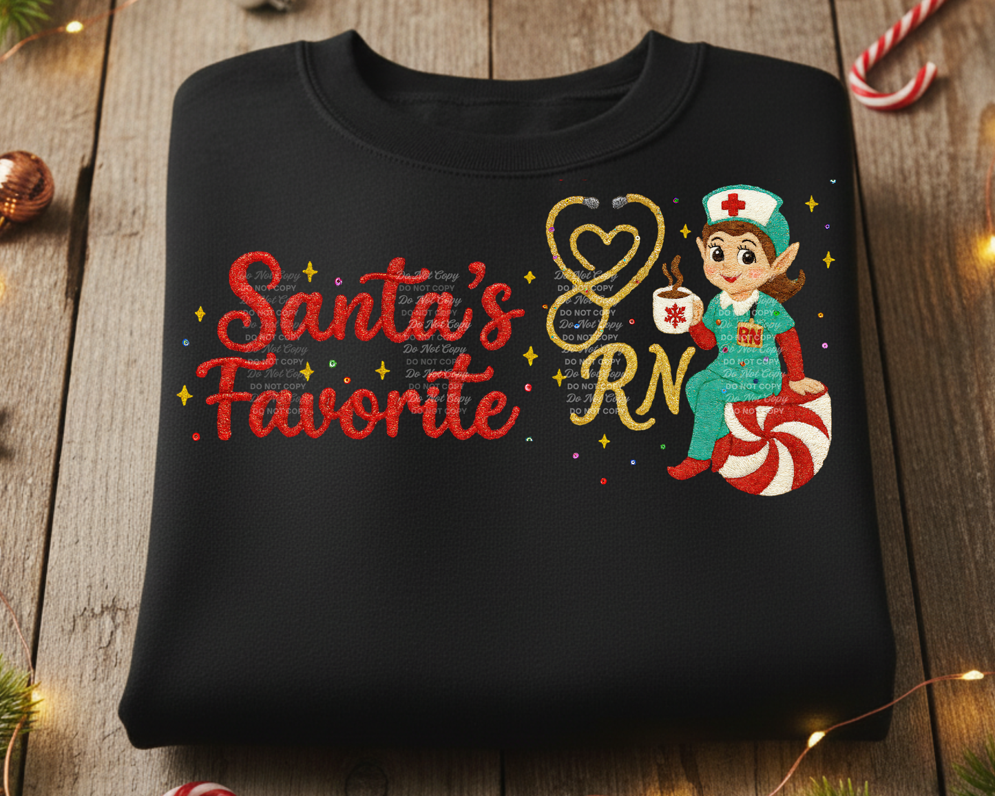 Christmas Nurse Elf PNG Bundle | 6 Holiday Nurse Designs