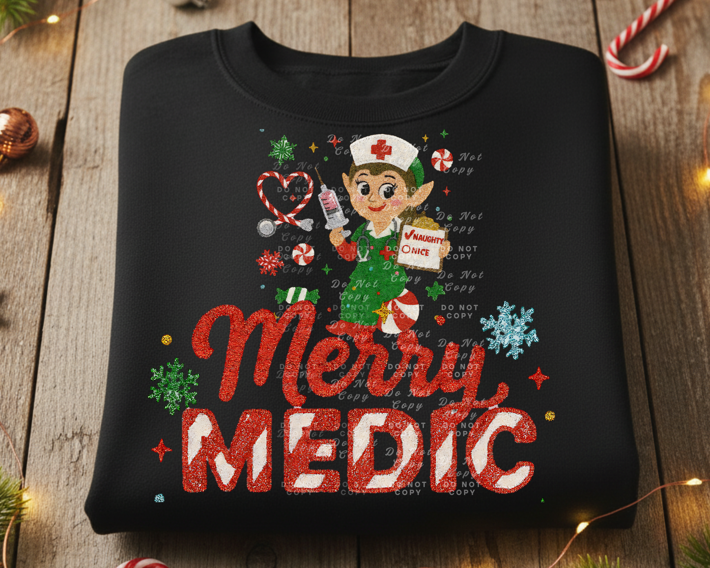 Christmas Nurse Elf PNG Bundle | 6 Holiday Nurse Designs