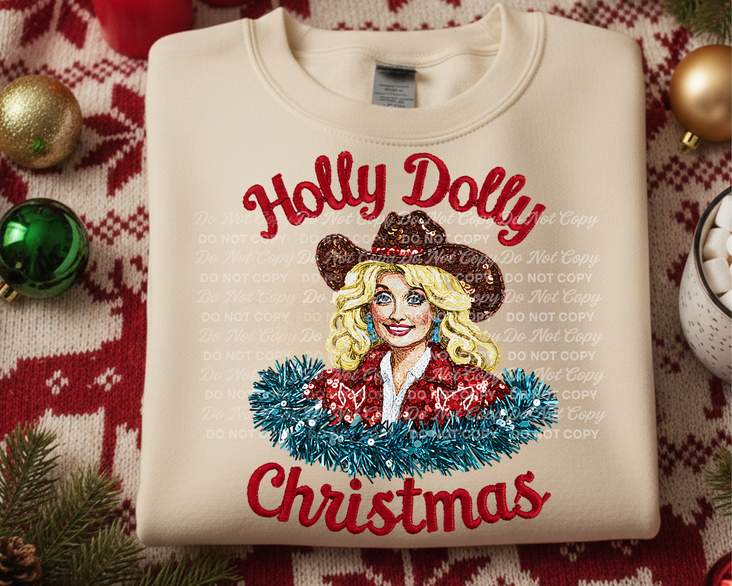 Holly Dolly Christmas PNG Download
