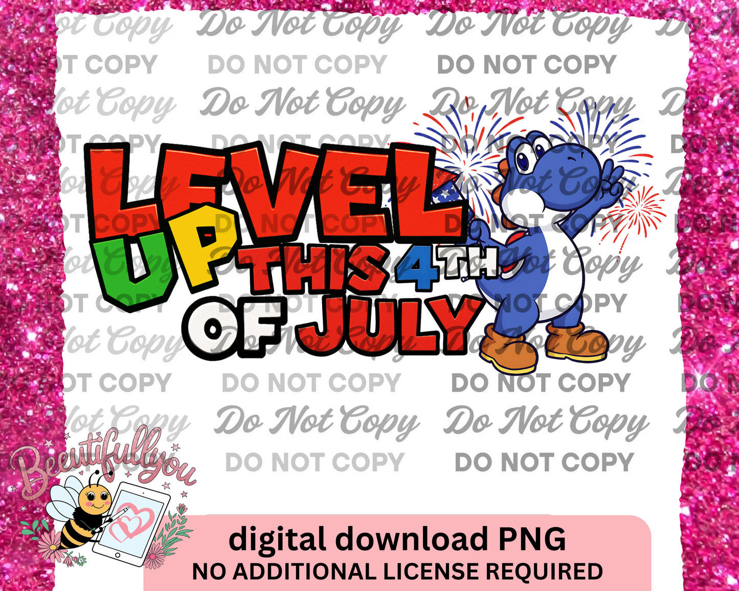 Level Up This 4th of July PNG – Gamer Style Patriotic Download