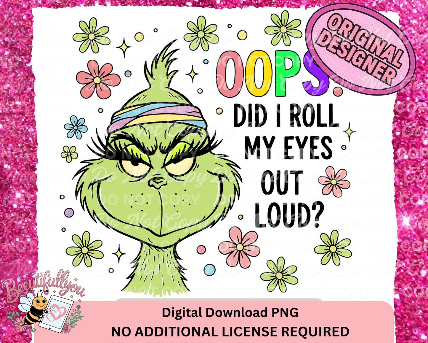 Oops Did I Roll My Eyes Out Loud? Funny Christmas PNG Design
