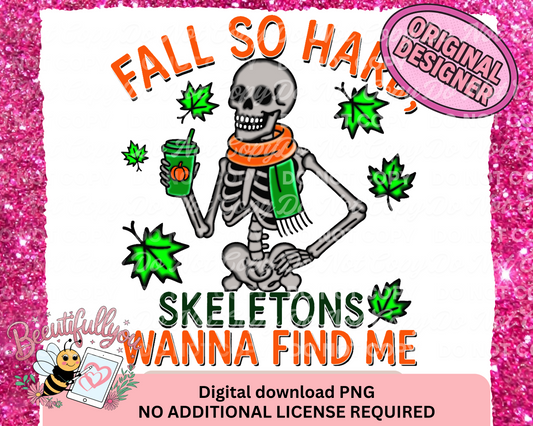 Fall So Hard Skeleton PNG