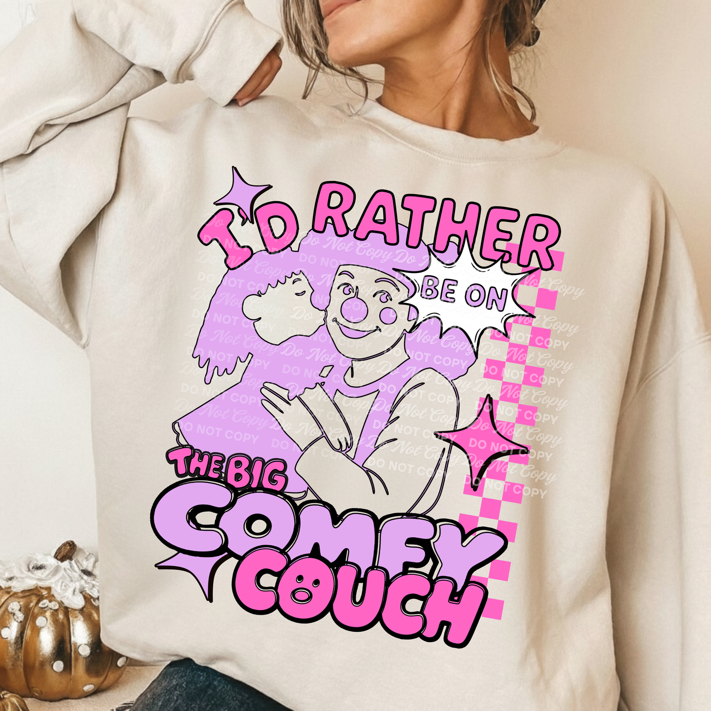 Big Comfy Couch PNG | Retro 90s Nostalgia Design | Funny Cartoon Shirt Sublimation | Pink Aesthetic Digital Download