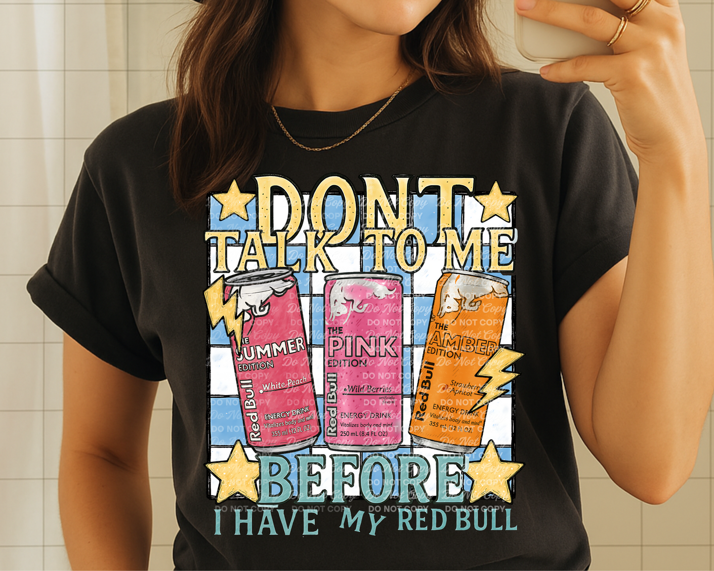 Don’t Talk to Me Before Red Bull | Energy Drink Digital Download for Sublimation