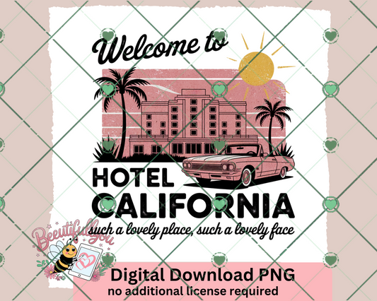 Welcome to Hotel California Retro Digital Design