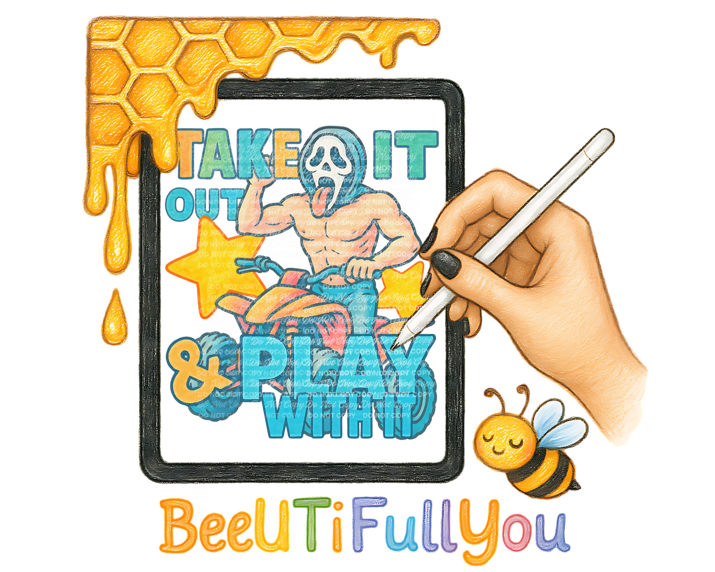 Ghostface ATV – "Take It Out & Play With It" Funny Digital PNG
