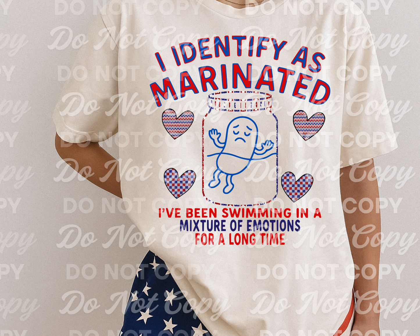 I Identify As Marinated PNG – Funny Sad Pickle Digital Design, Mental Health Humor Quote, Transparent Background, Sublimation Clipart