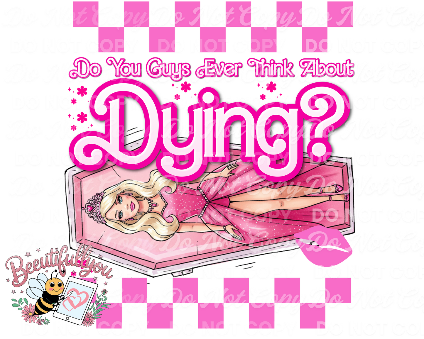Barbie Coffin PNG – Dark Humor Pink Aesthetic Digital Download