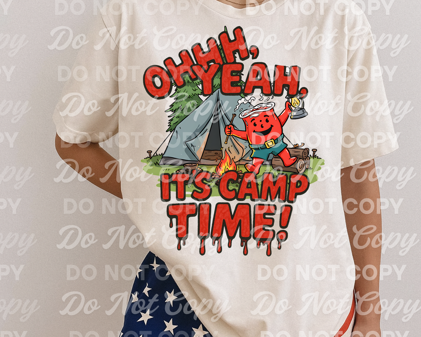Oh Yeah, It’s Camp Time! Digital Summer Clipart, Kool-Aid Style Sublimation Design