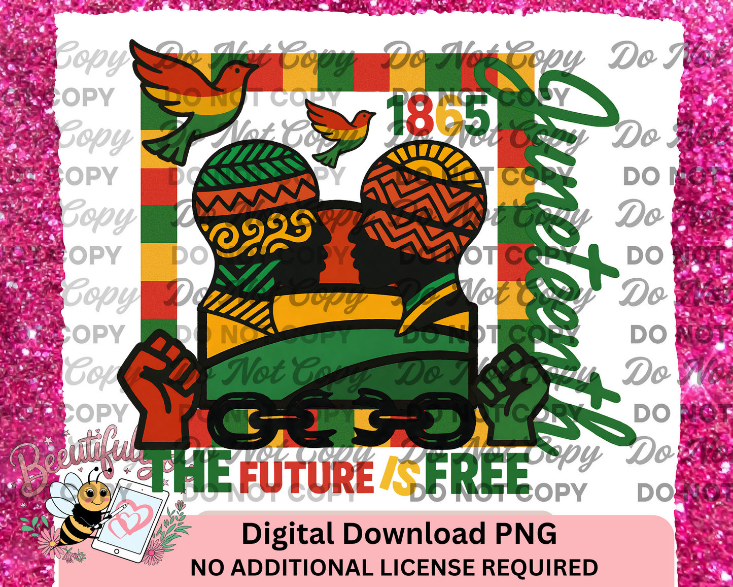 Juneteenth The Future is Free PNG | African American Pride Sublimation Bundle | Black History Clipart | Digital Download