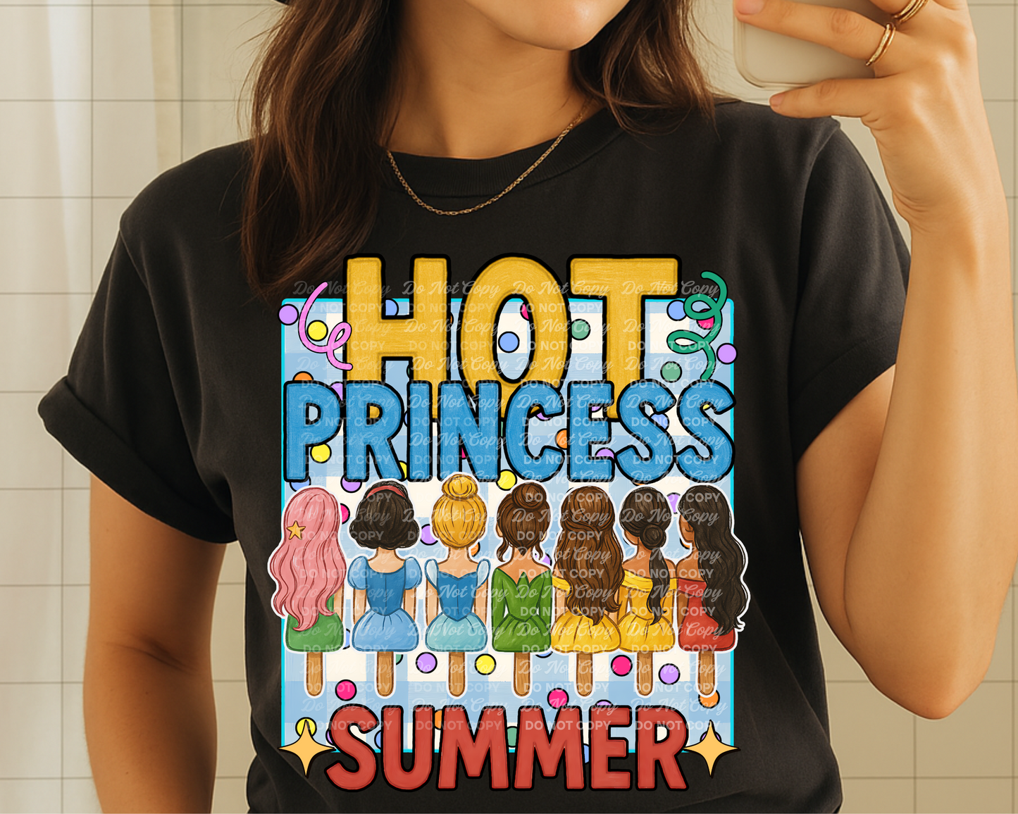 HOT Princess Summer Popsicle PNG | Funny Summer Princess Digital Download | Retro Girly Summer Clipart for Sublimation & Crafts