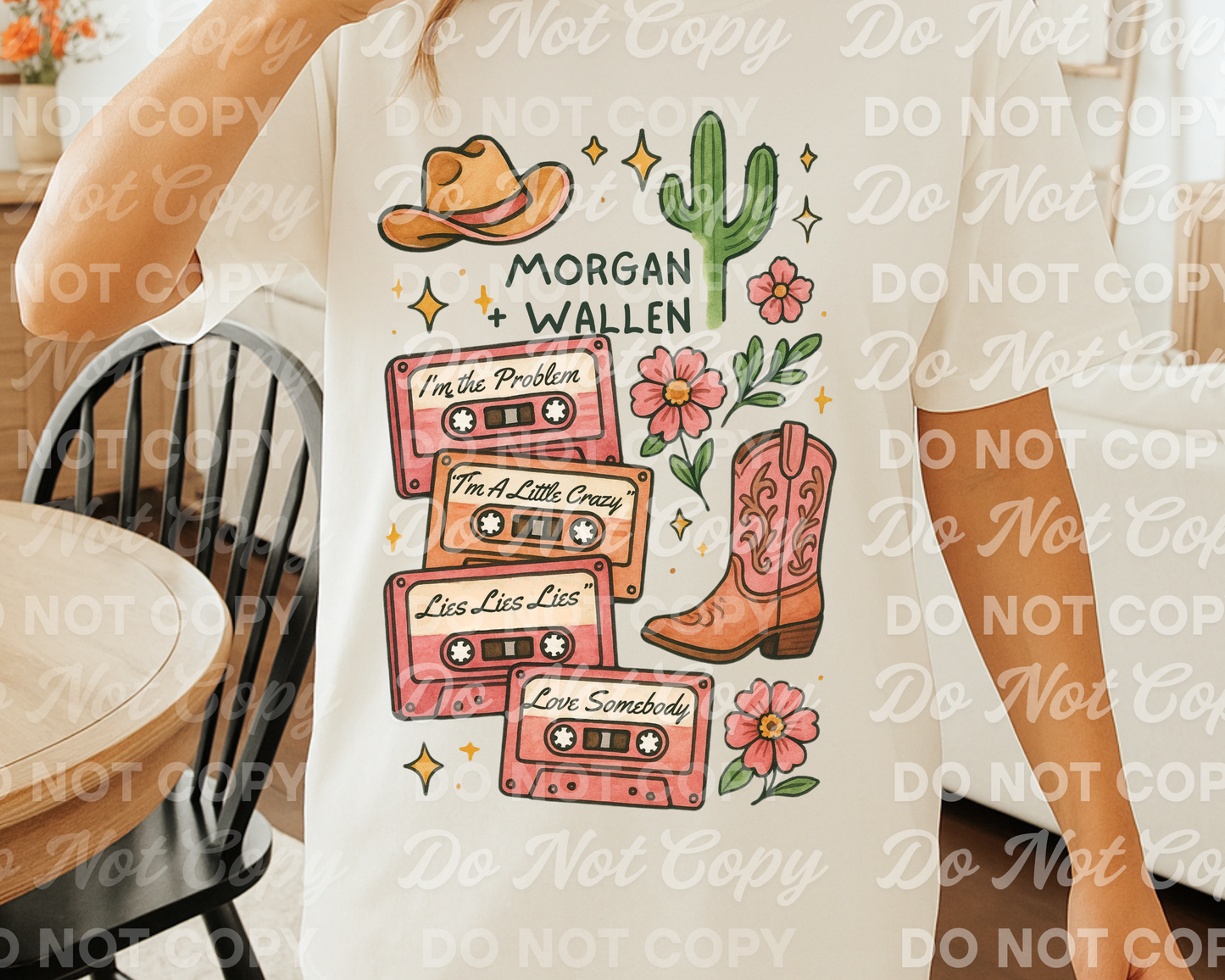 Morgan Wallen Inspired Cassette Tape PNG – Country Music Retro Western Clipart – Digital Download