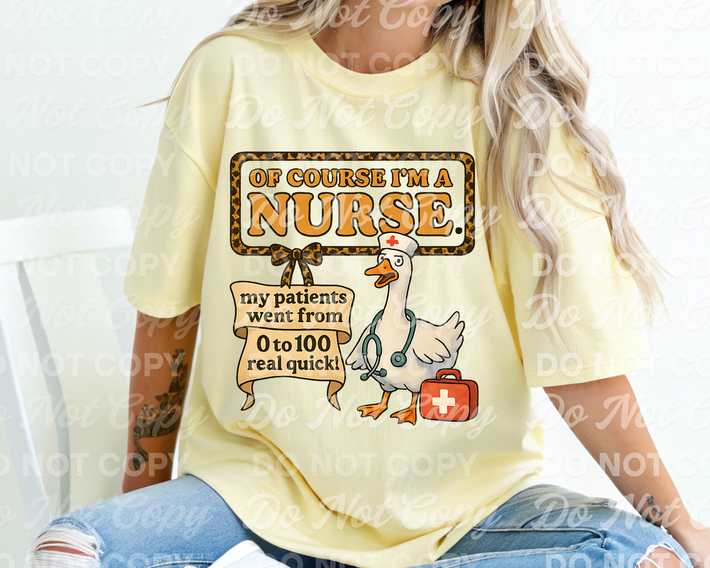 Of Course I’m a Nurse Sublimation Design – Hospital Humor Digital Download