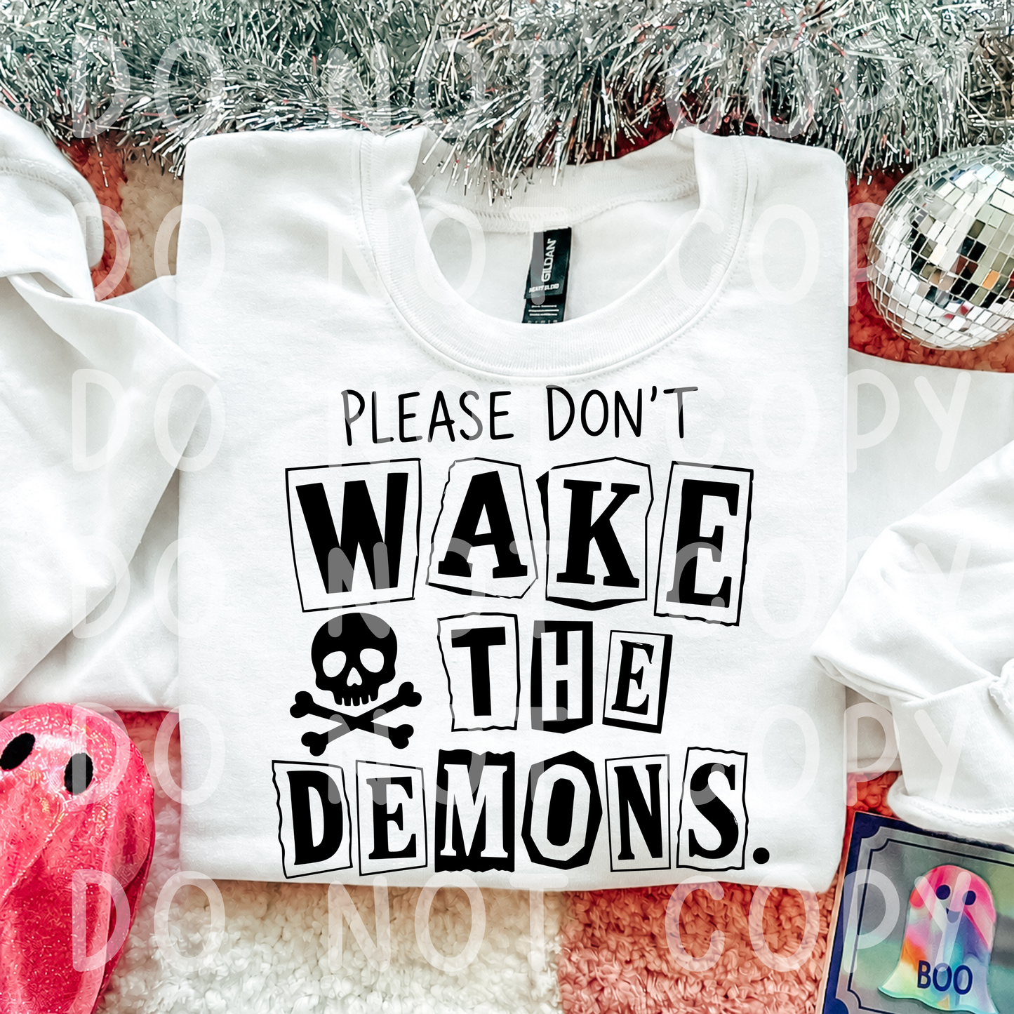Please Don’t Wake the Demons Halloween PNG Design