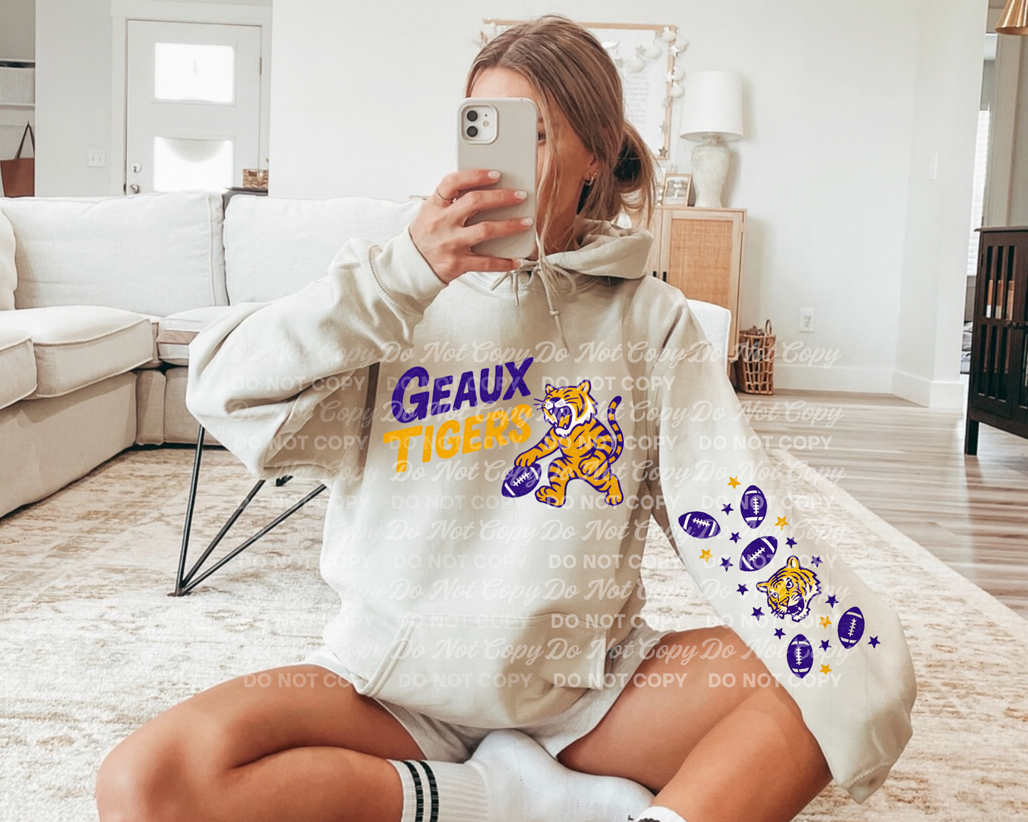 Geaux Tigers Football 3-Piece Set | Main, Sleeve & Pocket PNG | Digital Download