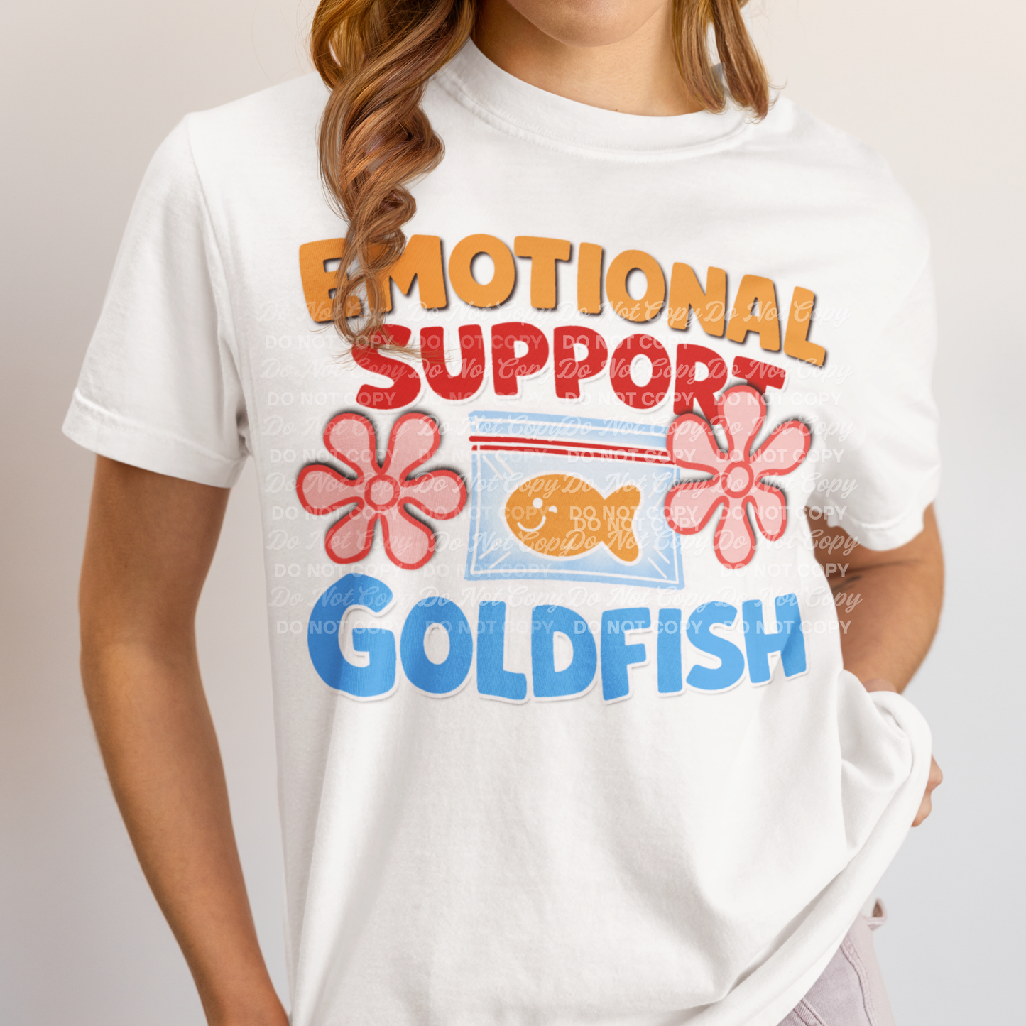 Emotional Support Goldfish PNG | Funny Mental Health Shirt Design | Digital Download
