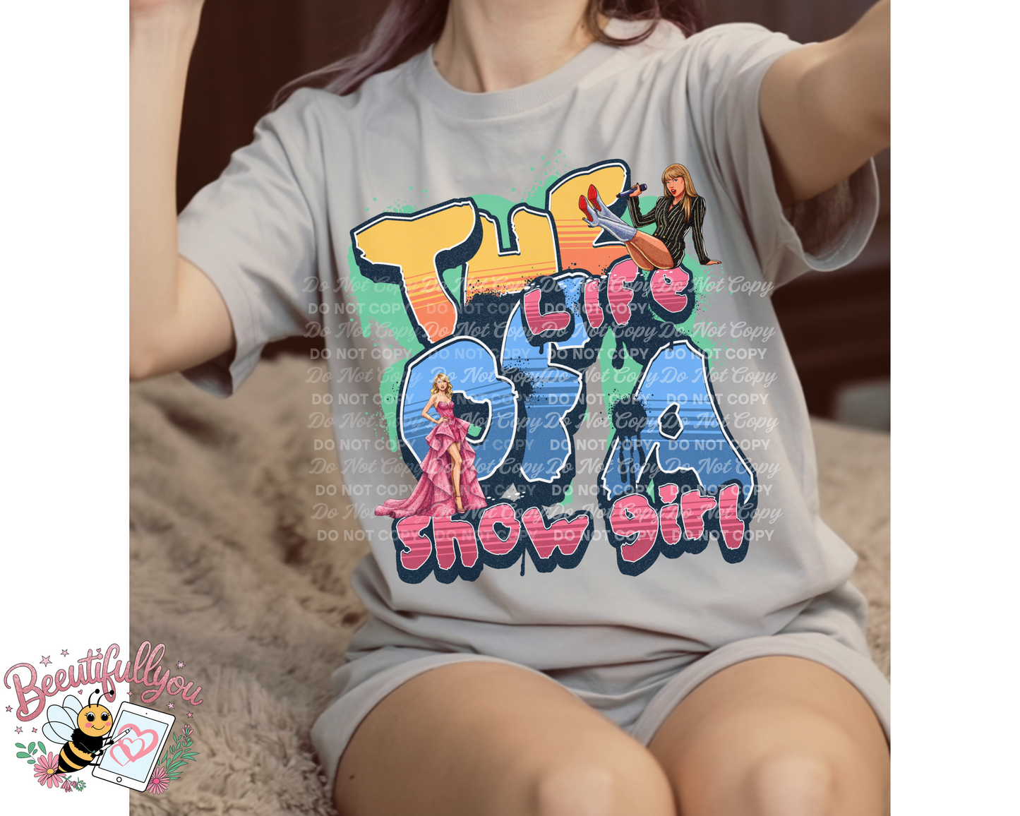 The Life of a Show Girl PNG | Retro Barbie Showgirl Digital Download | Glitter Vegas Glam PNG for Sublimation & Shirt Design