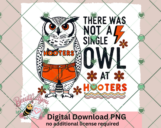 Funny Hooters Owl Digital Design