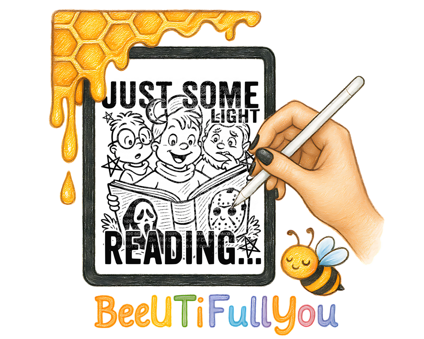 Just Some Light Reading Horror Book Club PNG