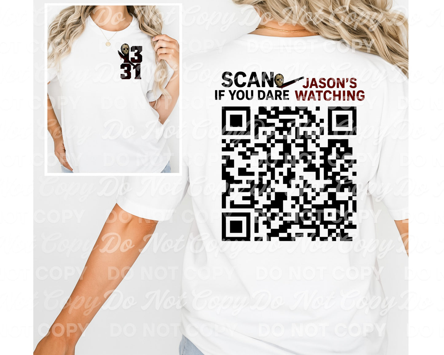 Jason QR Code PNG β Scan If You Dare Horror Digital Download β Friday the 13th Halloween