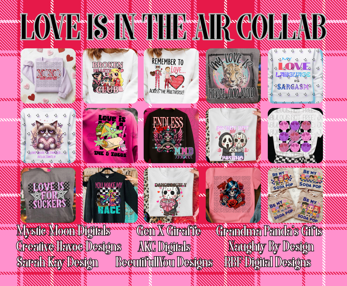Love Is In The Air Collab 12/12/25 • 40+ Valentine’s Day PNG Designs + Bonus Clipart, Fonts & Digital Papers