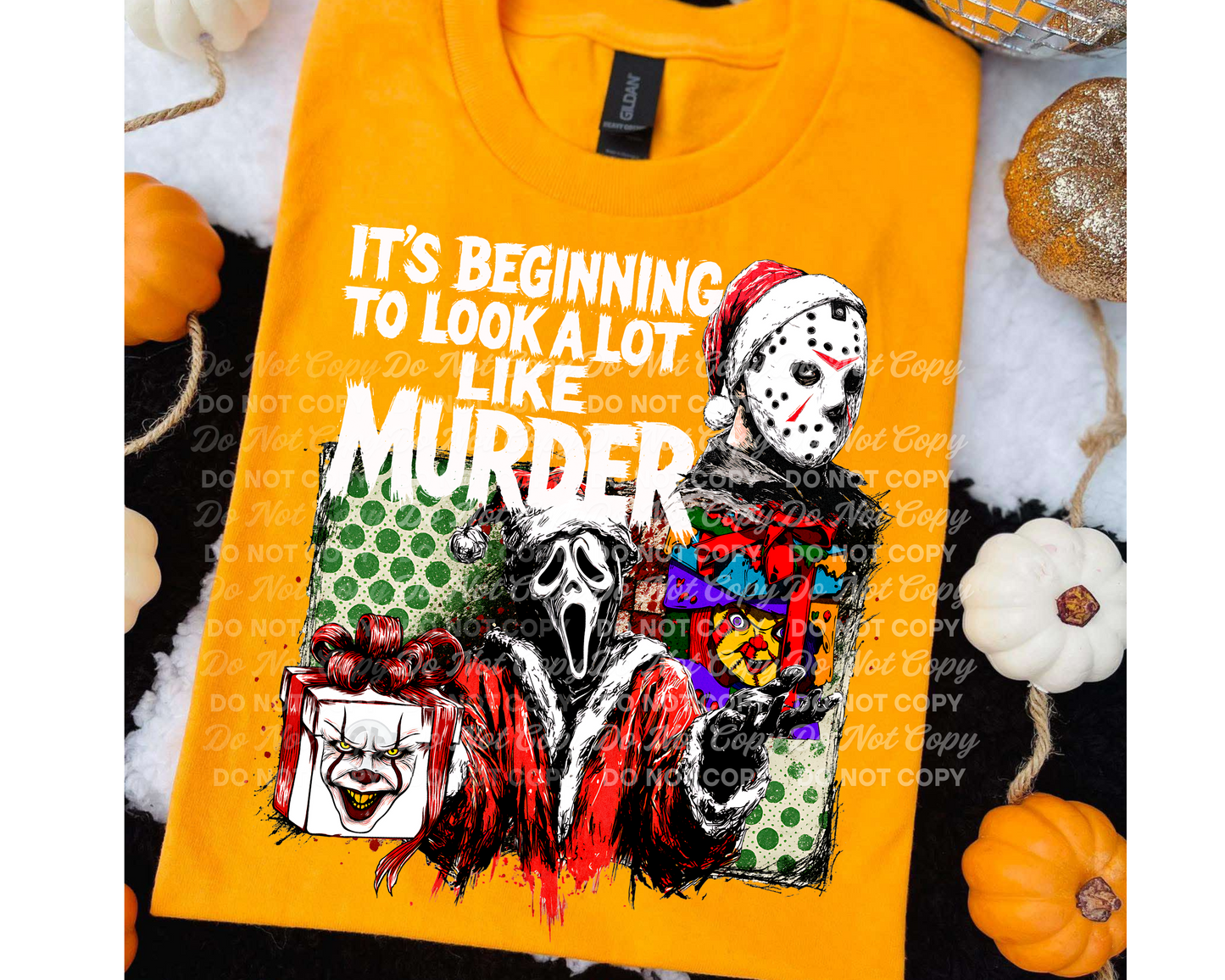 It's Beginning to Look a Lot Like Murder Digital Design | PNG Download | Black & White Text Versions Included
