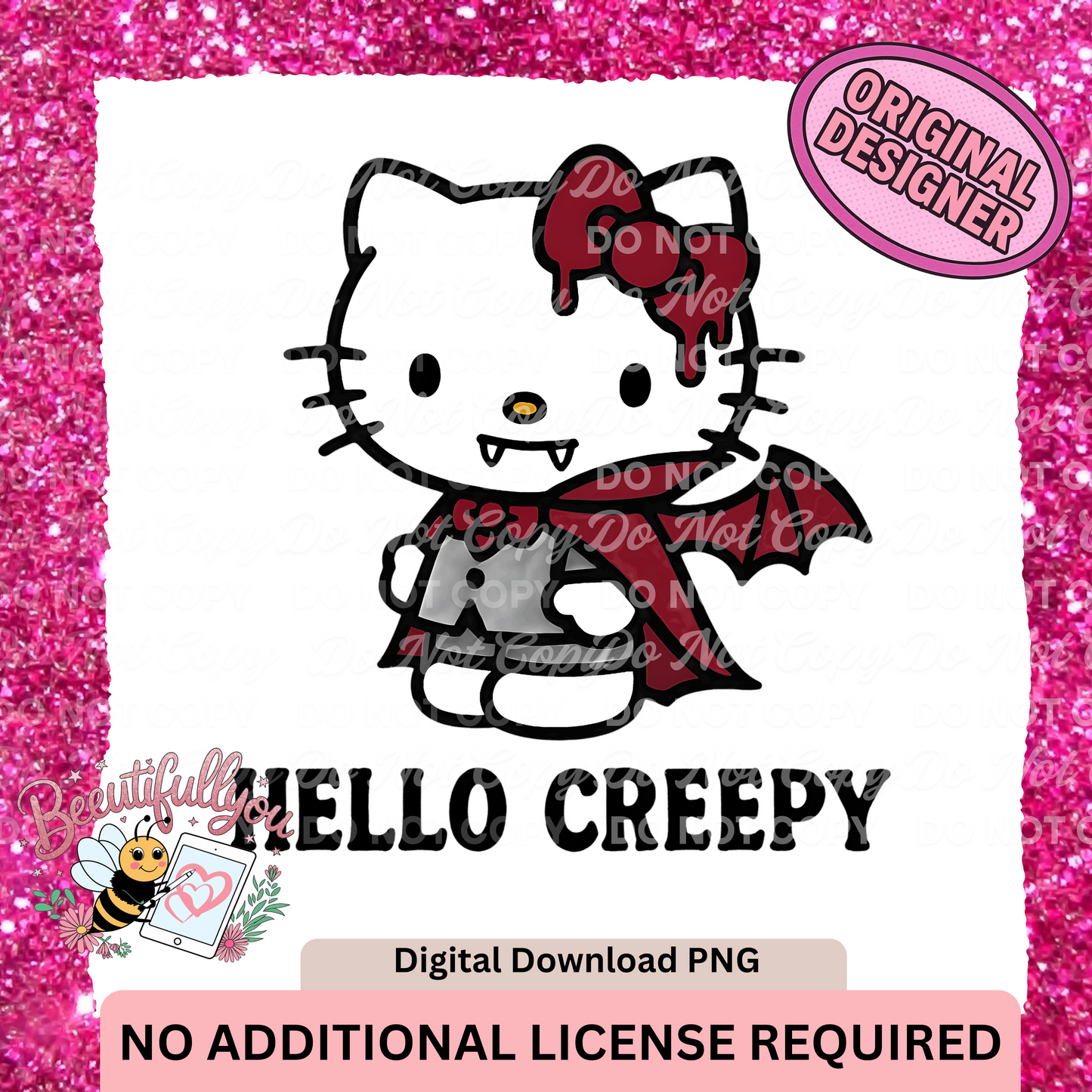 Hello Creepy PNG Design