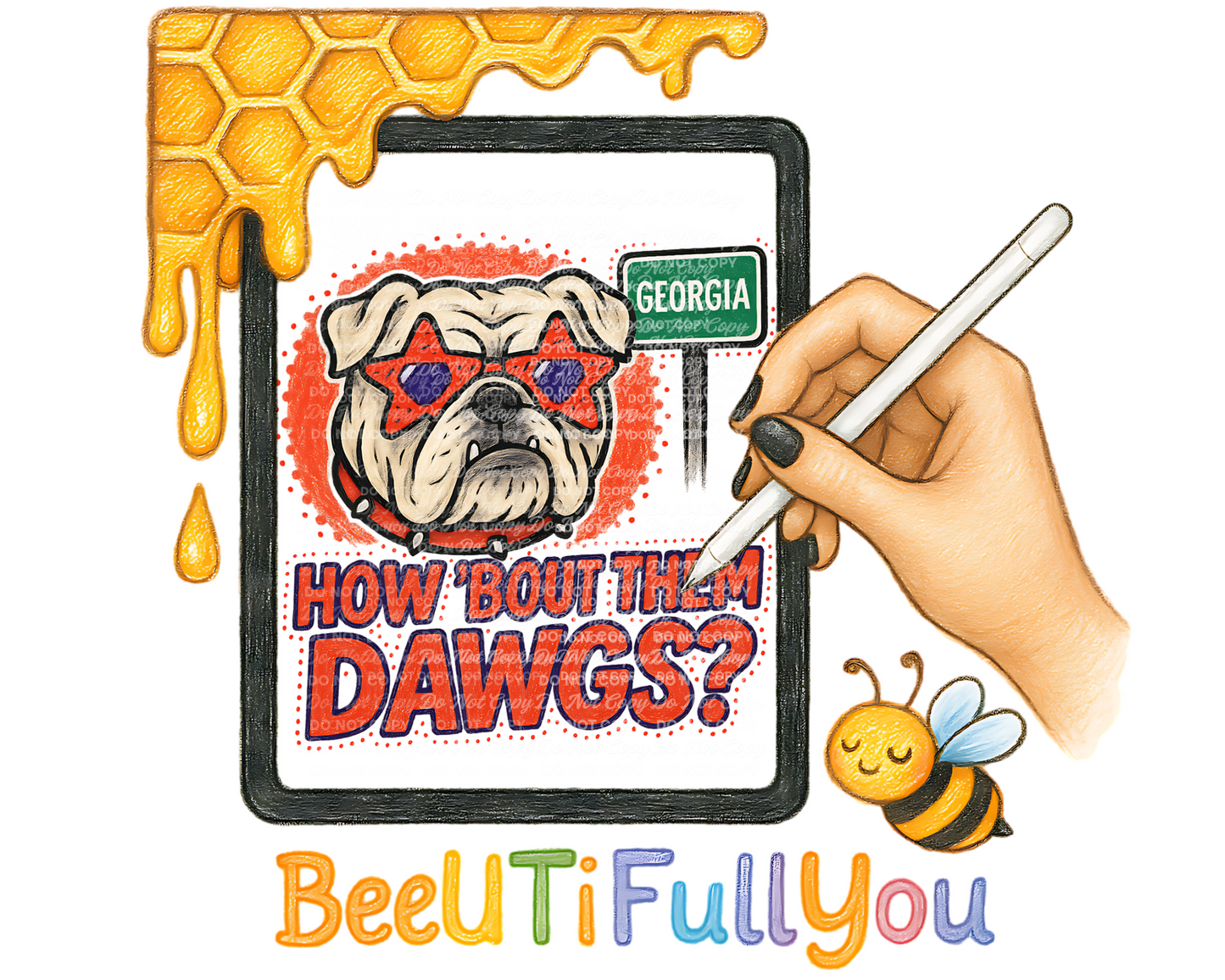 How 'Bout Them Dawgs? Georgia Mascot PNG – Star Glasses Game Day Digital Design