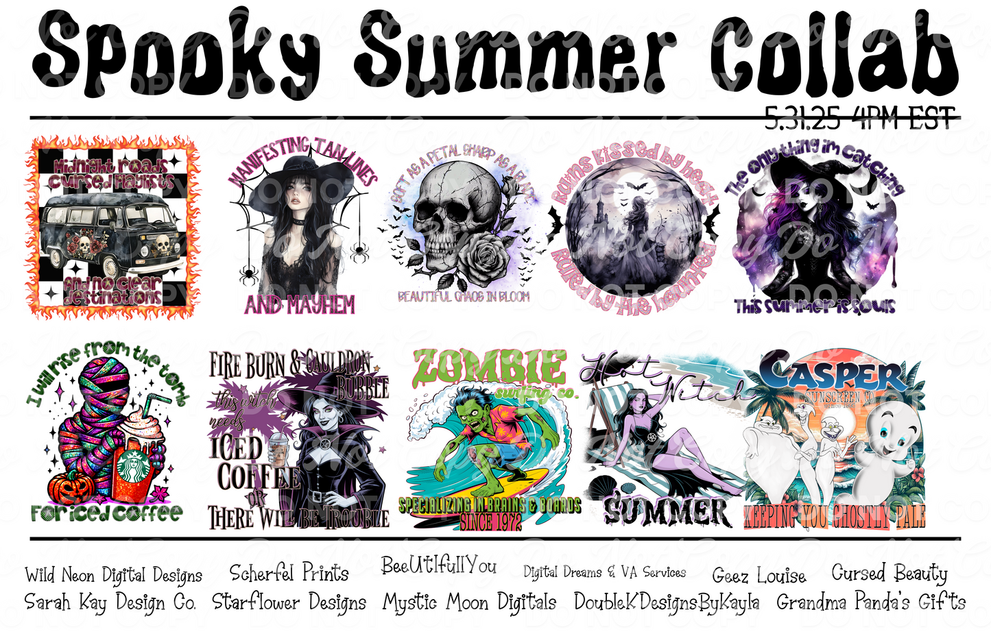 Spooky Summer Collab Bundle | 70+ Digital Designs | Limited Drop 5.31.25