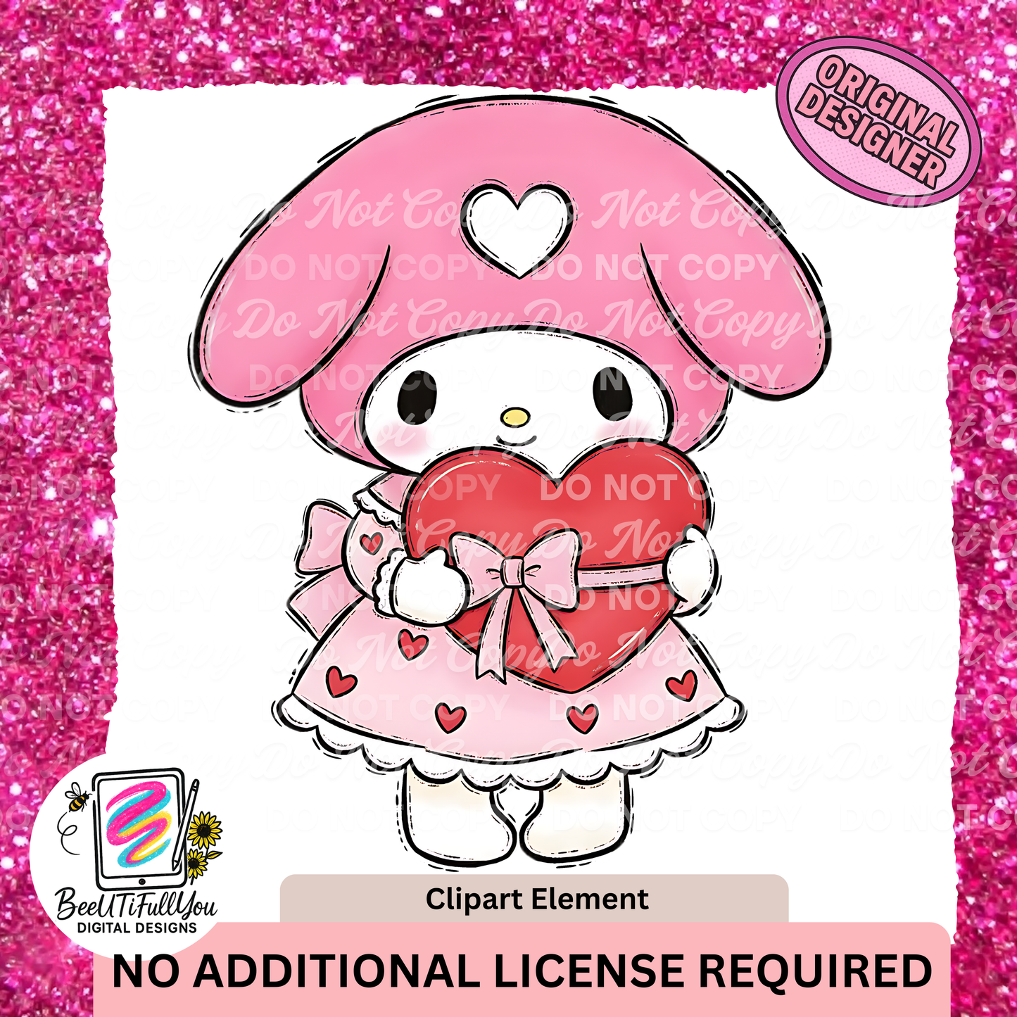 Valentine my melody Clipart Element
