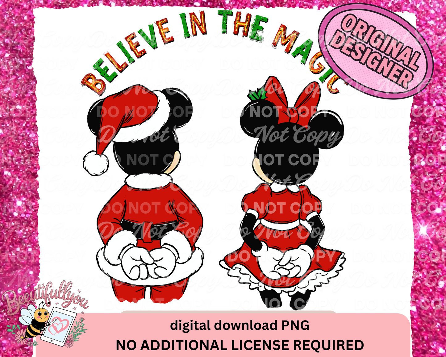 Believe in the Magic PNG| Christmas design