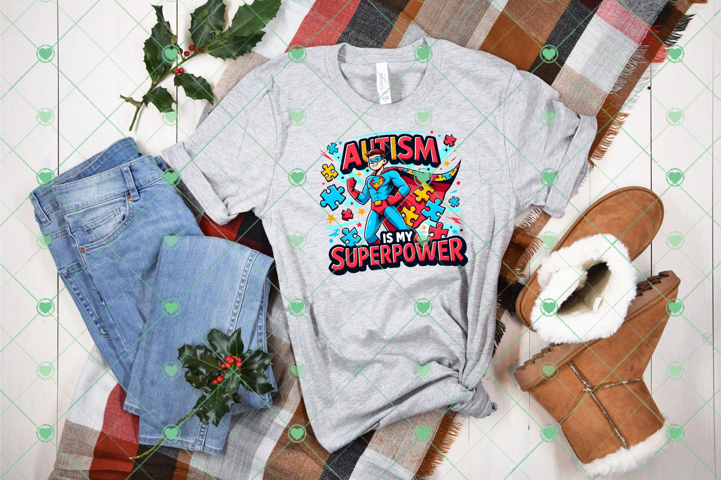 Autism Awareness PNG Bundle β Advocate Mom, Superpower, Team Spectrum, Puzzle Designs for Sublimation, DTF & Screen Printing