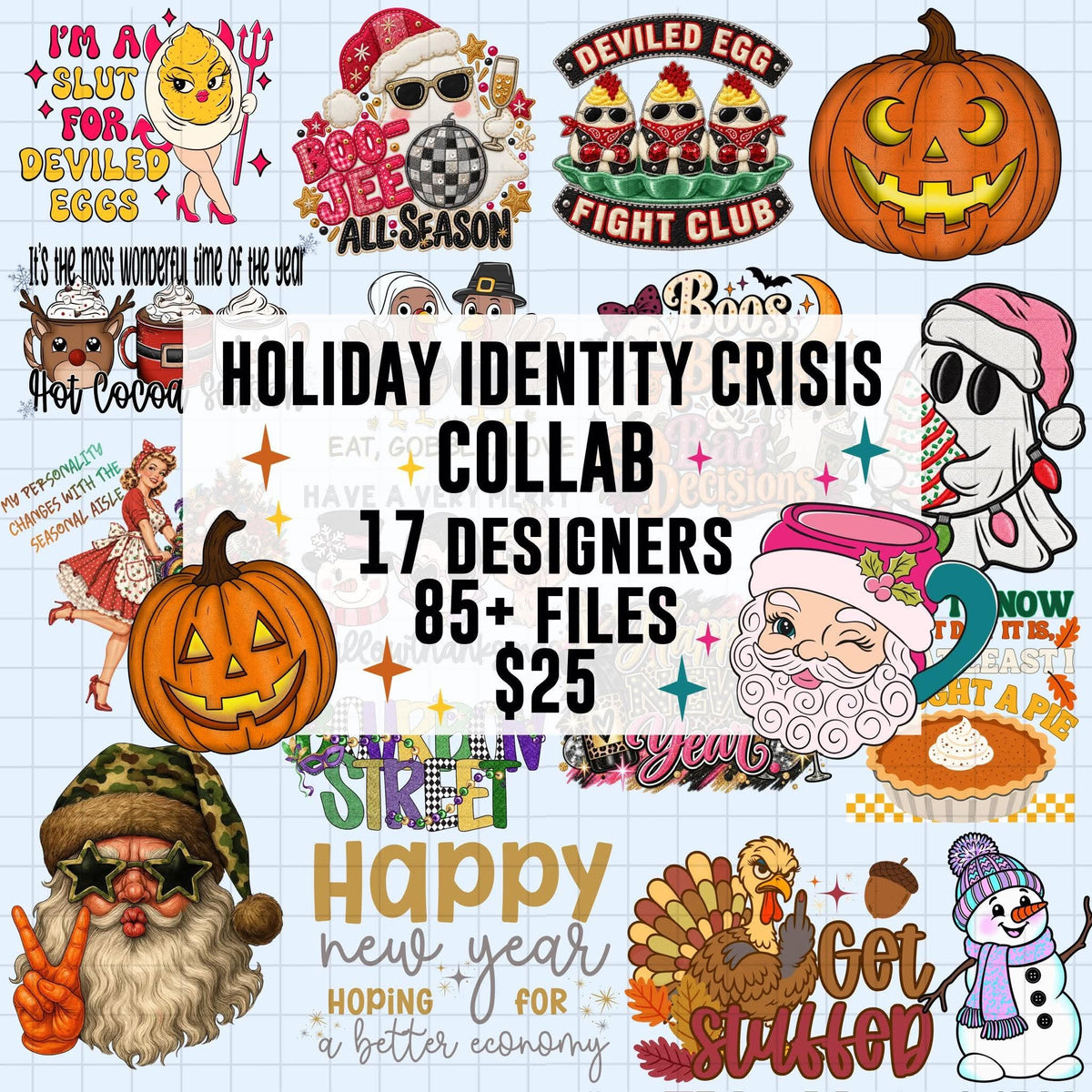 Holiday Identity Crisis Collab, 17 Designers + 85 Files