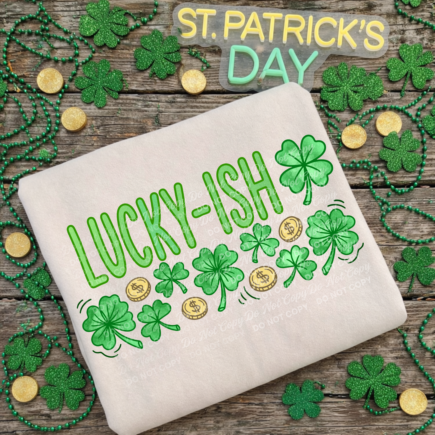 Zero Luck Club & Lucky-ish St. Patrick’s Day PNG Bundle | Funny Shamrock & Gold Coin Irish Designs | Digital Download
