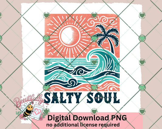 Salty Soul Retro Ocean Digital Design