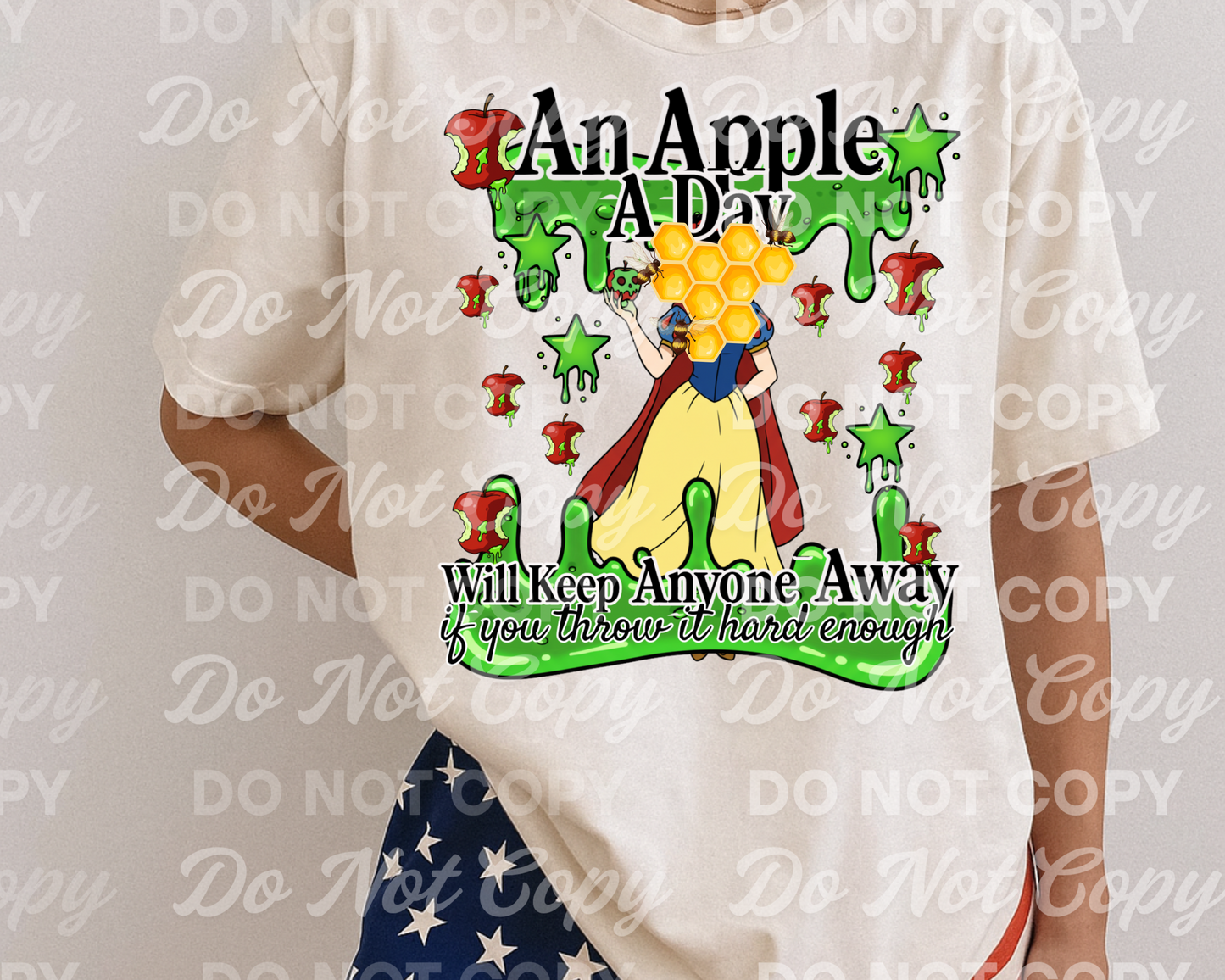 An Apple a Day PNG – Funny Snow White Sublimation Design, Dark Fairytale Humor Digital Download