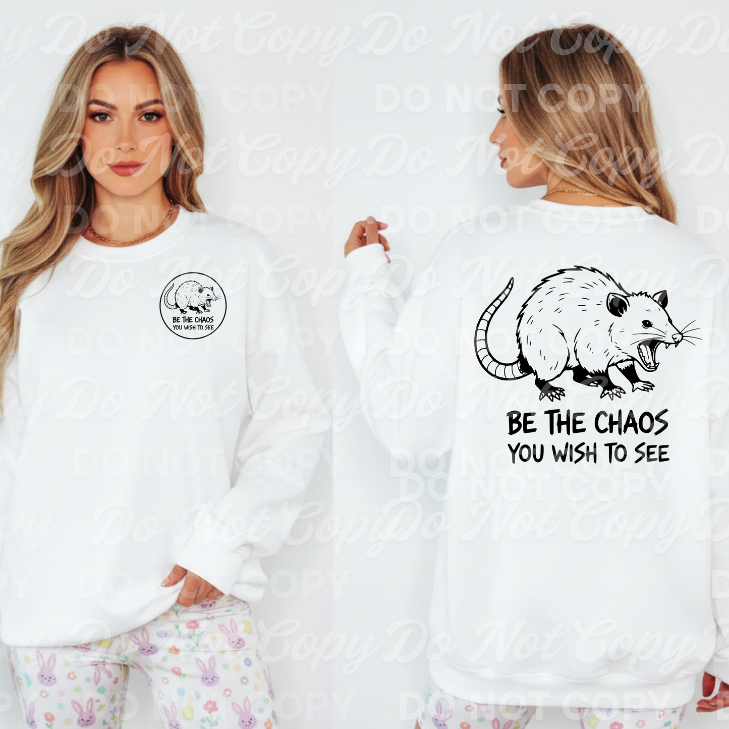 Be the Chaos You Wish to See Raccoon Design | Funny Chaos Animal PNG | Finished Black & White Design | Feb 2026 Digital Drive