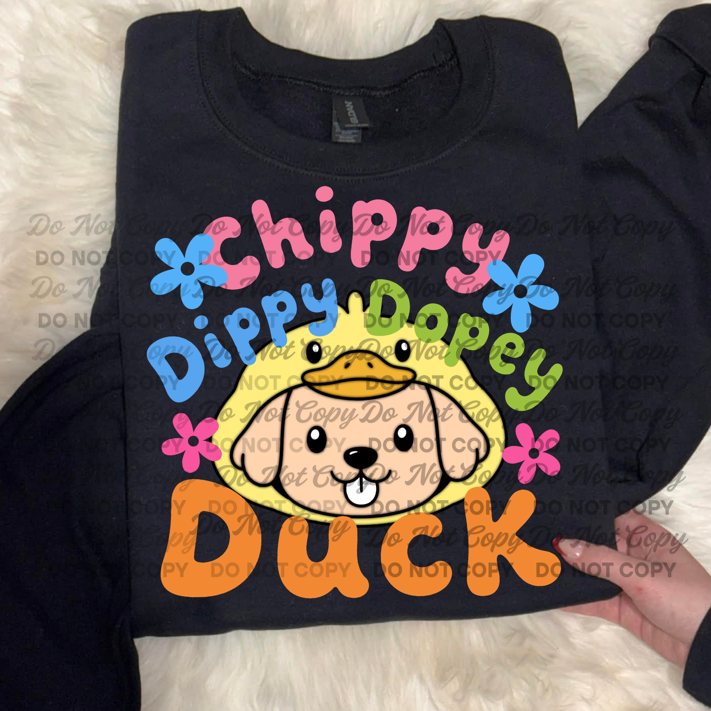 Chippy Dippy dopey Duck PNG | Cute Puppy Shirt Design | Funny Duck Costume Sublimation and DTF Download