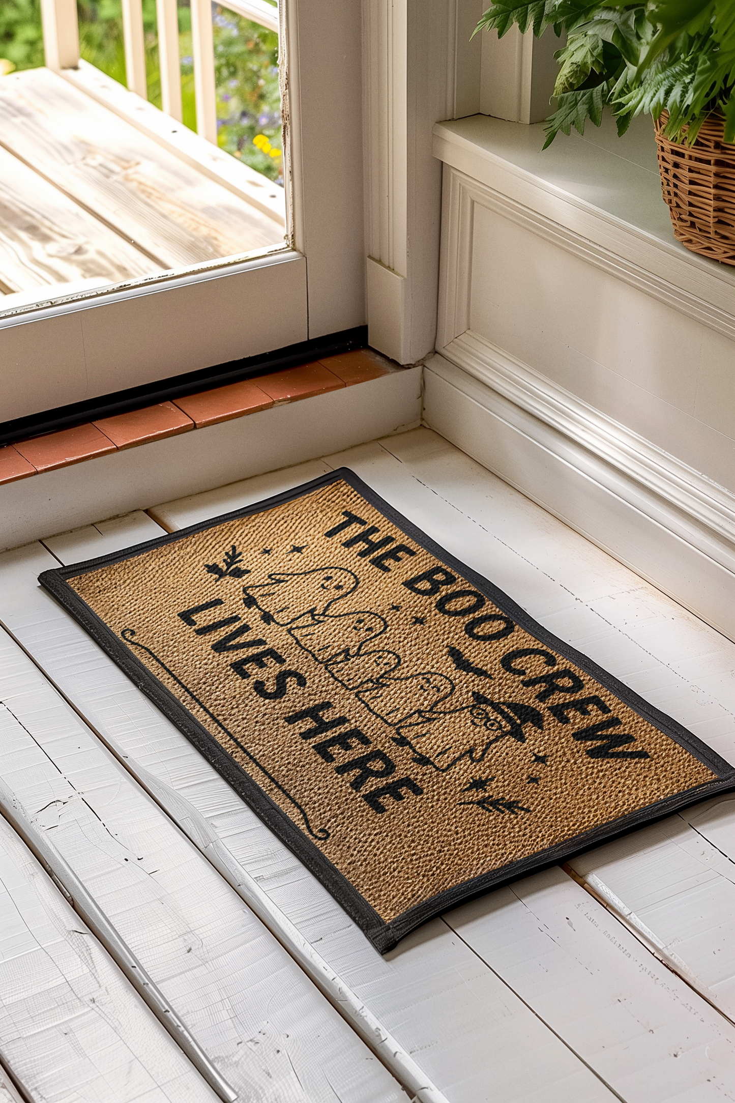 The Boo Crew Lives Here PNG SVG | Cute Halloween Family Ghost Porch Sign Digital Download