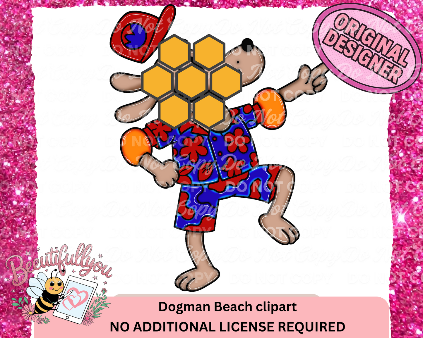 Dogman Beach Clipart β Digital Design Element