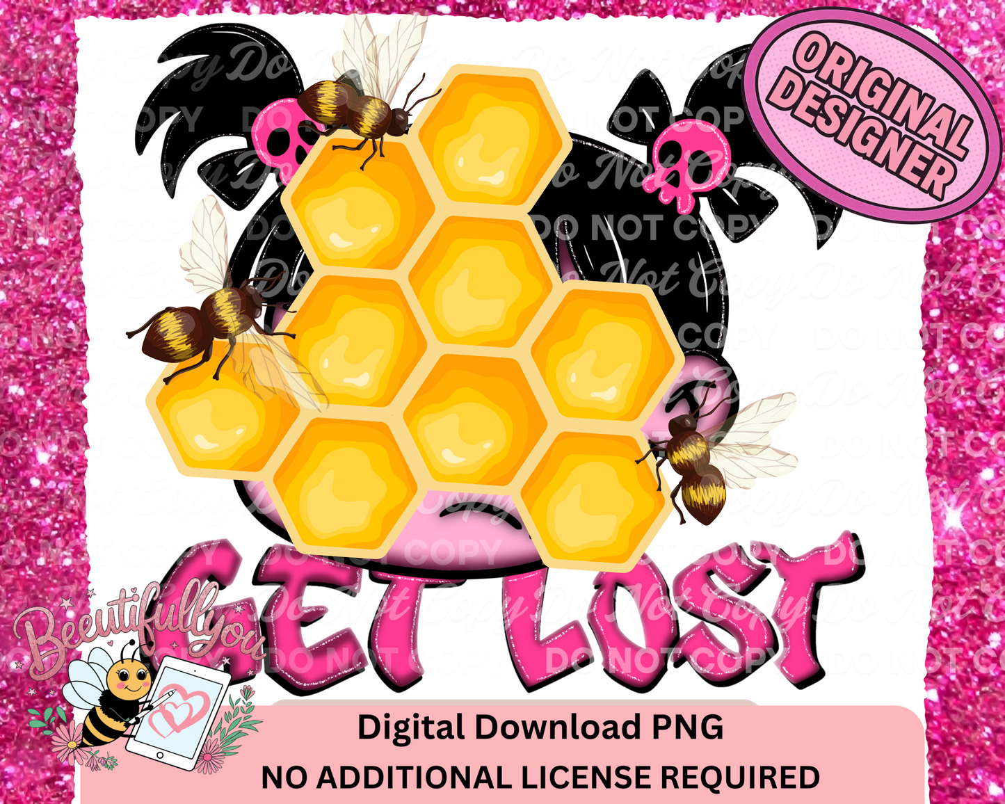 Get Lost – Bratty Cartoon Girl PNG