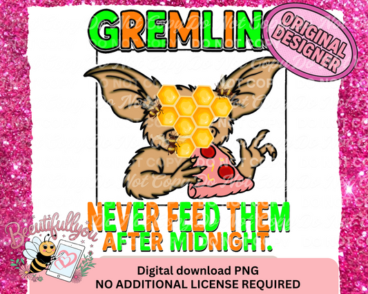 Gremlin Pizza PNG | “Never Feed Them After Midnight”