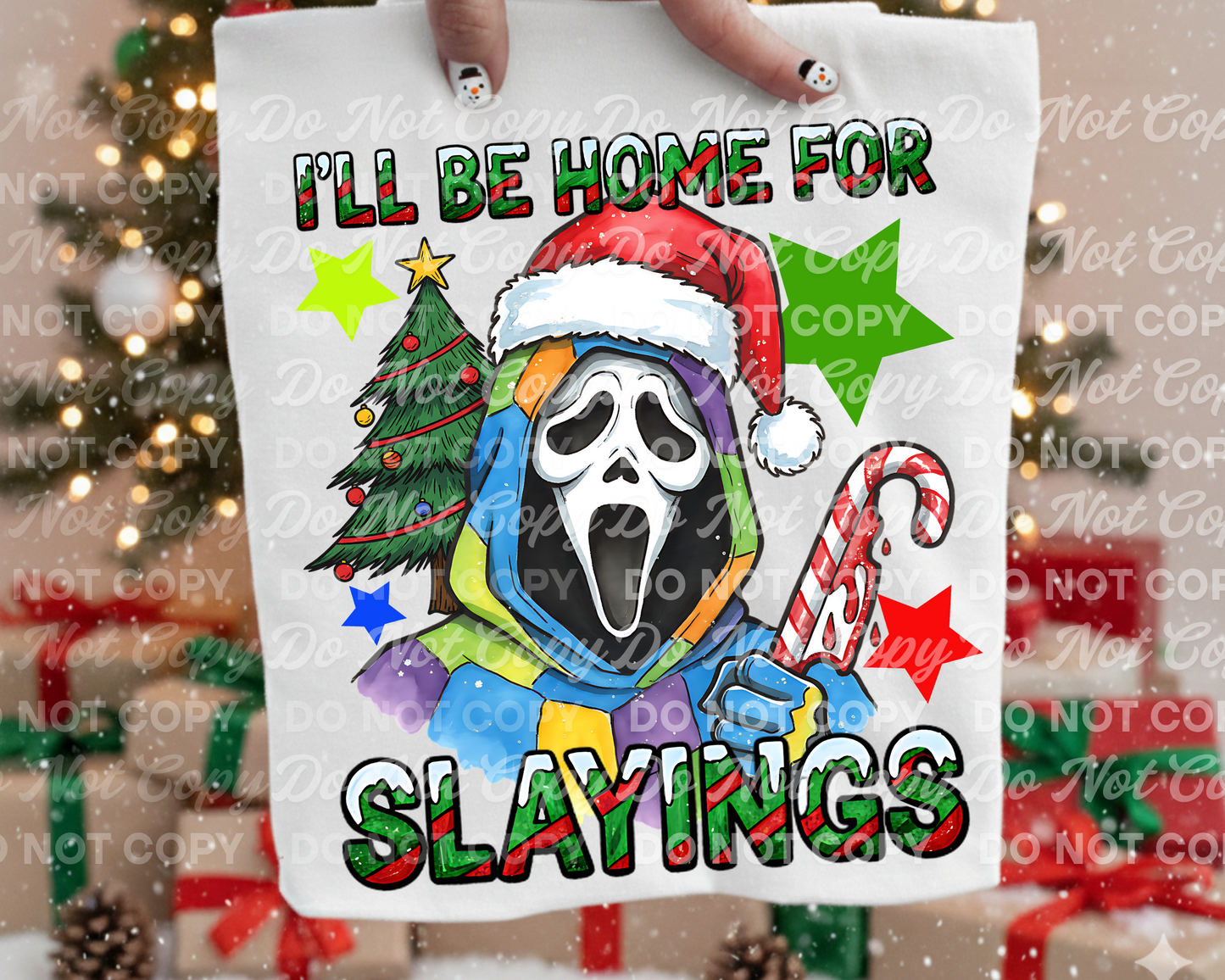 I'll Be Home for Slayings PNG| Fright and Festive Christmas PNG
