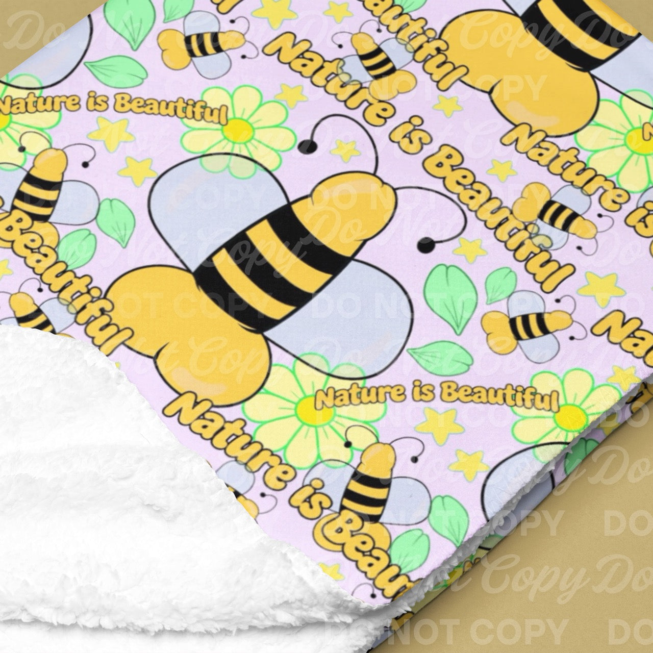 Nature Is Beautiful Bee Seamless Pattern | All-Over Print Digital Download